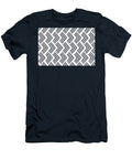 Navy Blue and White Chevron Rhombus Pattern Petite Pattern Minimal Graphic Designs T-Shirt