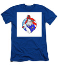 Navy Goat Holding Pipe Wrench USA Flag Circle Retro Aloysius Patrimonio T-Shirt