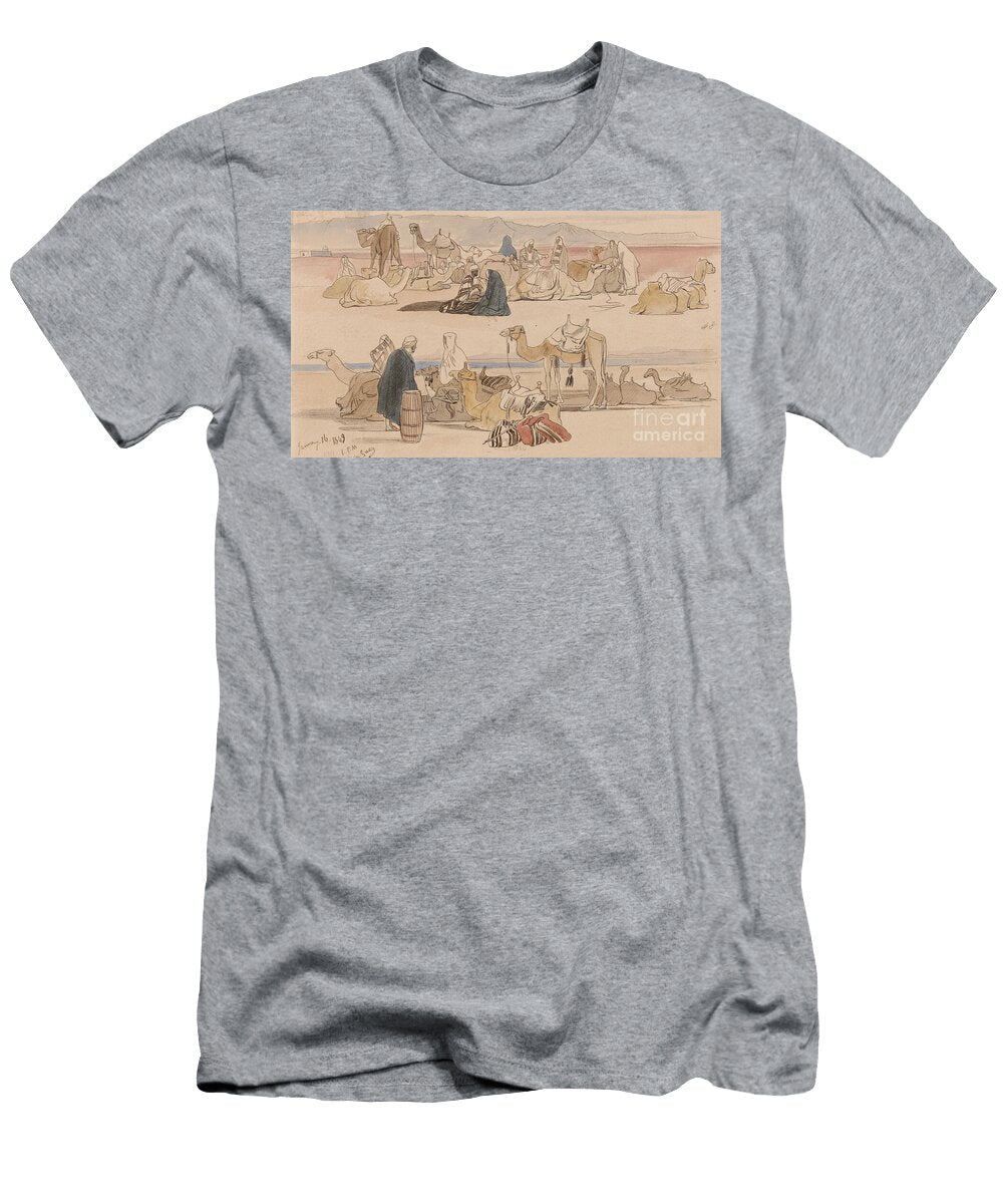 Near Suez 1pm 16th January 1849 Pen Brown Ink Watercolor Over Graphite on Paper Edward Lear T-Shirt