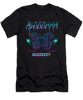 Neglitch Butterfly Cyberpunk Neon Cyan Magentaon Butterfly with Text Elements Rhonda Bolianatz T-Shirt