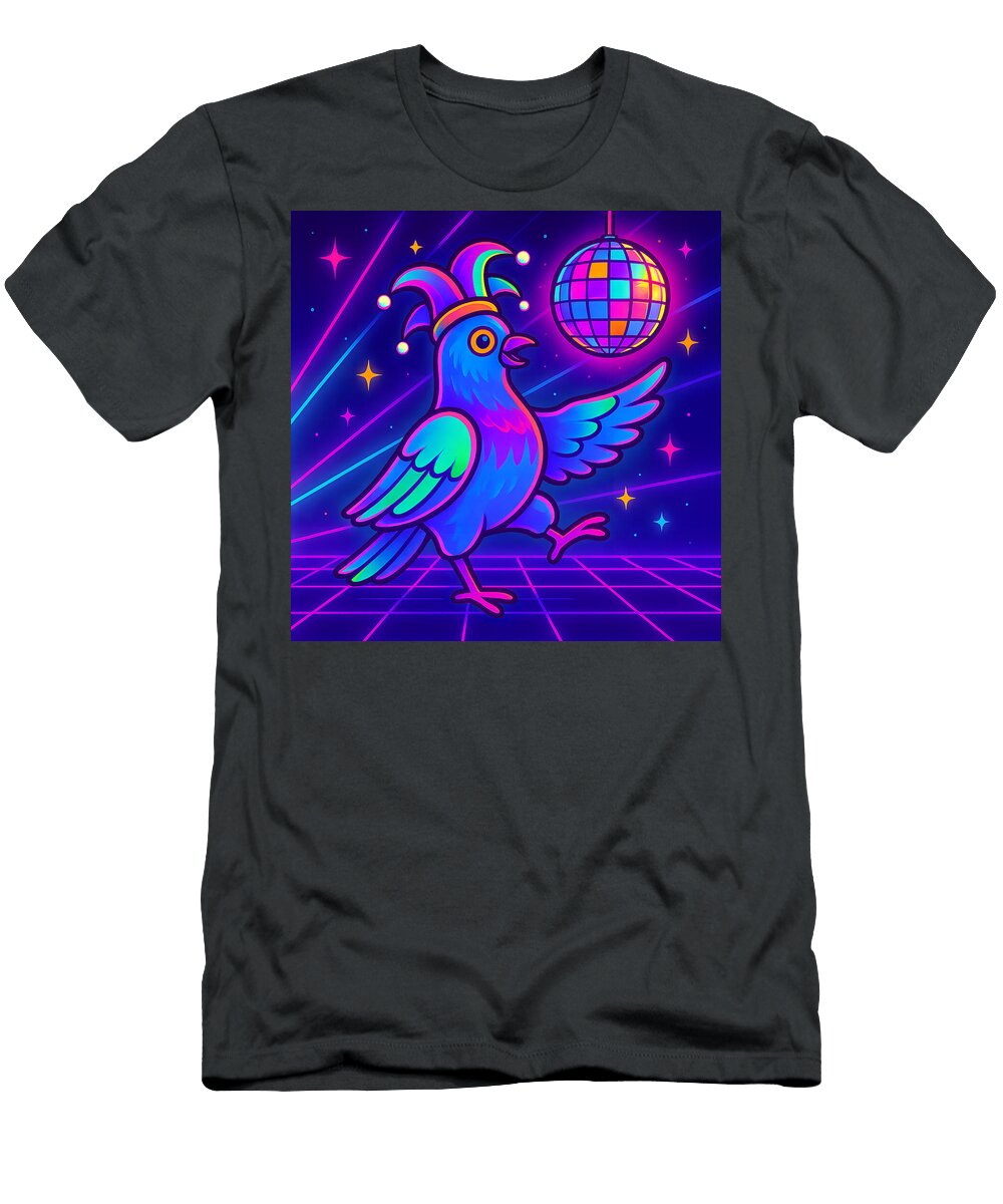 Neon Bird Disco Jester Donald Willis T-Shirt