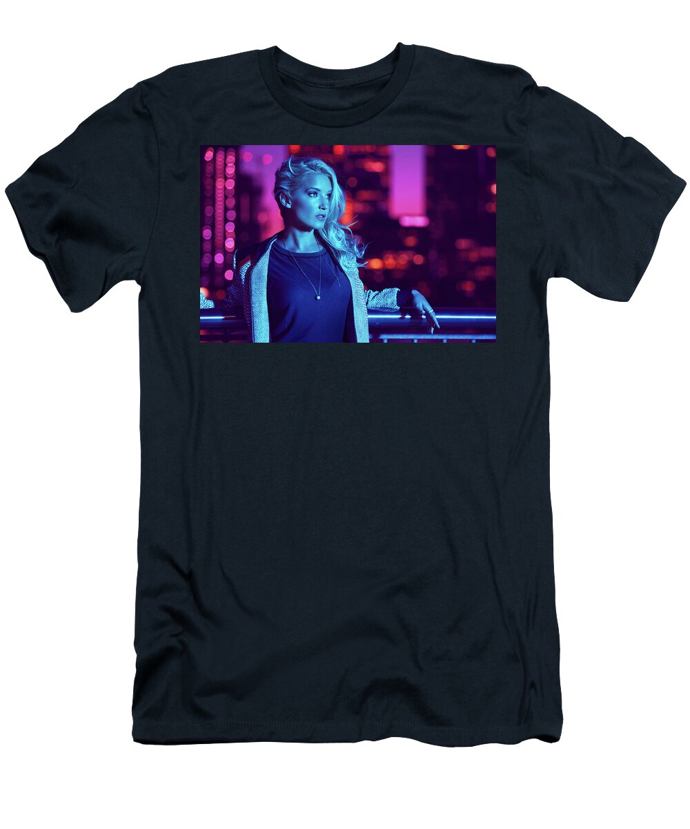 Neon Cityscape Nina T-Shirt