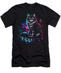 Neon Cyberpunk Maine Coon Art Jesse Feldman T-Shirt