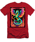Neon Dragon Rainbow Wings Electric Glow Fantasy Art David Enders T-Shirt