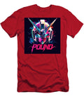 Neon Mecha Robot Head Vibrant Colors Sanna Humung T-Shirt