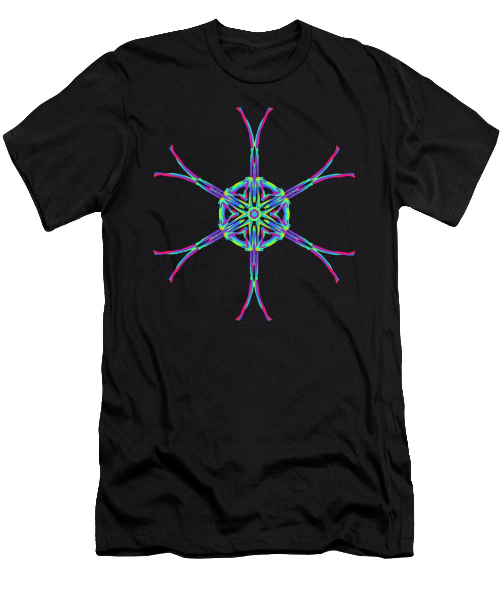 Neon Star Abstract Pop Art Ariel Guevara T-Shirt