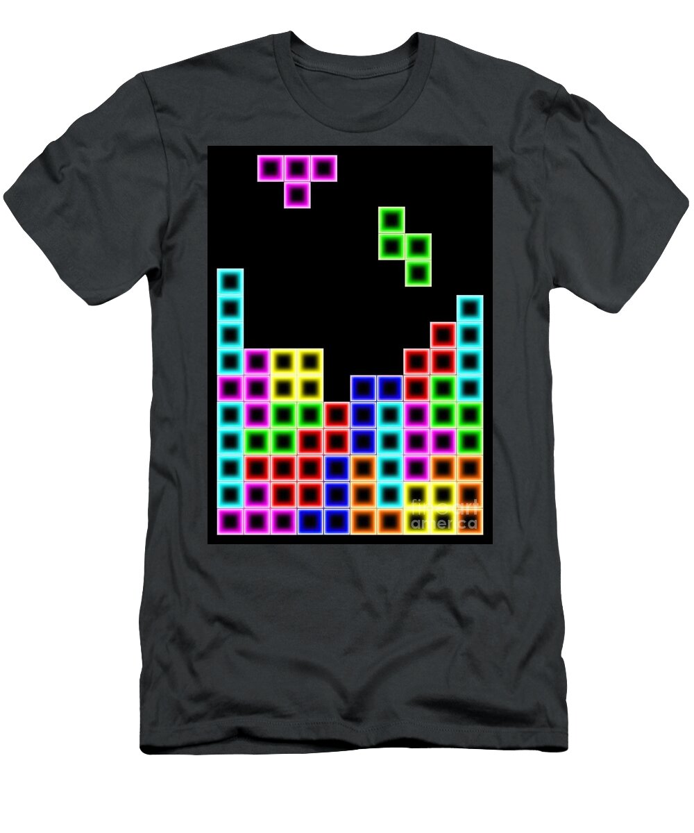 Neon Tetris Roberts Davis T-Shirt