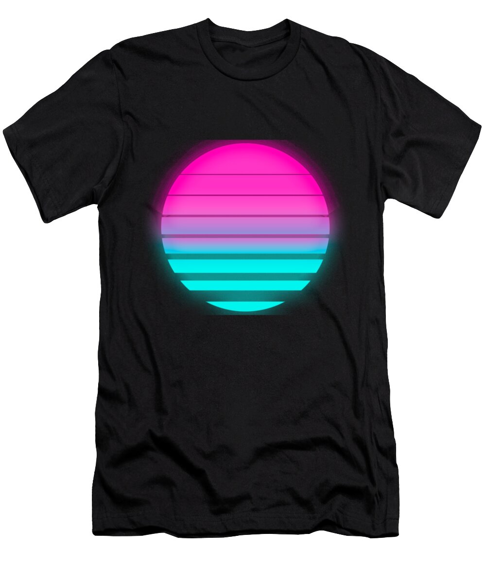 Neon Vaporwave Sun Friend Retro Lewis Wilkinson T-Shirt