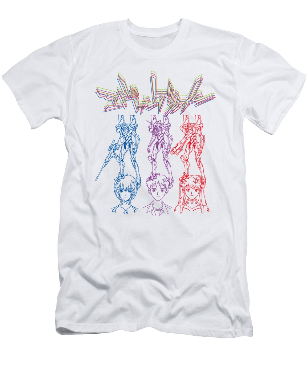 Nerv Genesis of Psychedelic Mecha Neon Eva 01 0 02 Creative Style T-Shirt