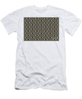 Neutral Beige and Black Vertical Diamond Pattern Petite Pattern Minimal Graphic Designs T-Shirt