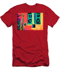 New Orleans Rhythms a Vibrant Saxophone Echoing Through Colorful Streets Olfactoart Studio T-Shirt