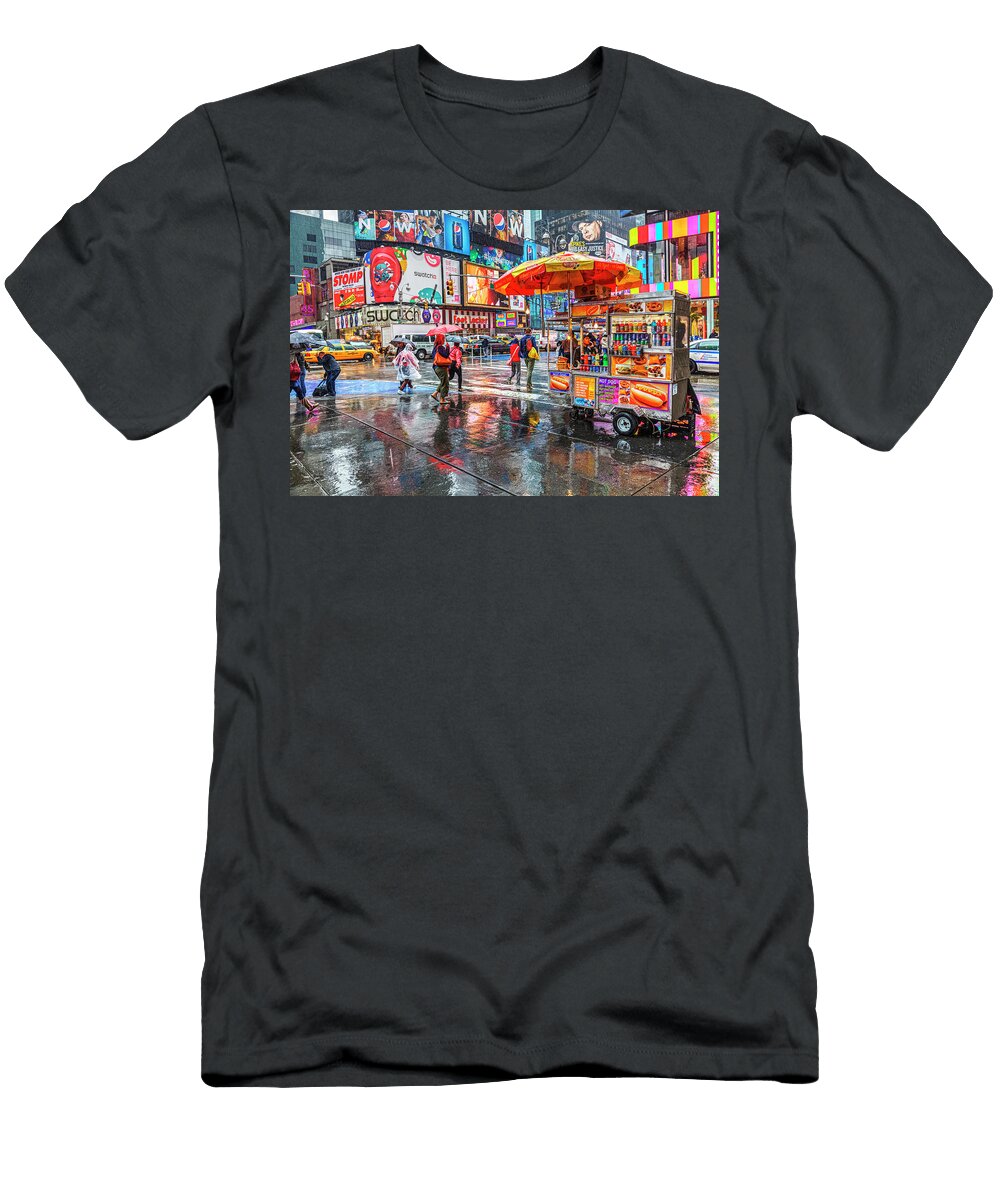 New York City Rainy Day Reflections Paul Thompson T-Shirt