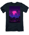 New York City Skyline Neon Twilight Over Manhattan Skylinevistas T-Shirt
