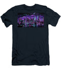 New York Skyline Wall Art Neon Night Cityscape Md Studio T-Shirt
