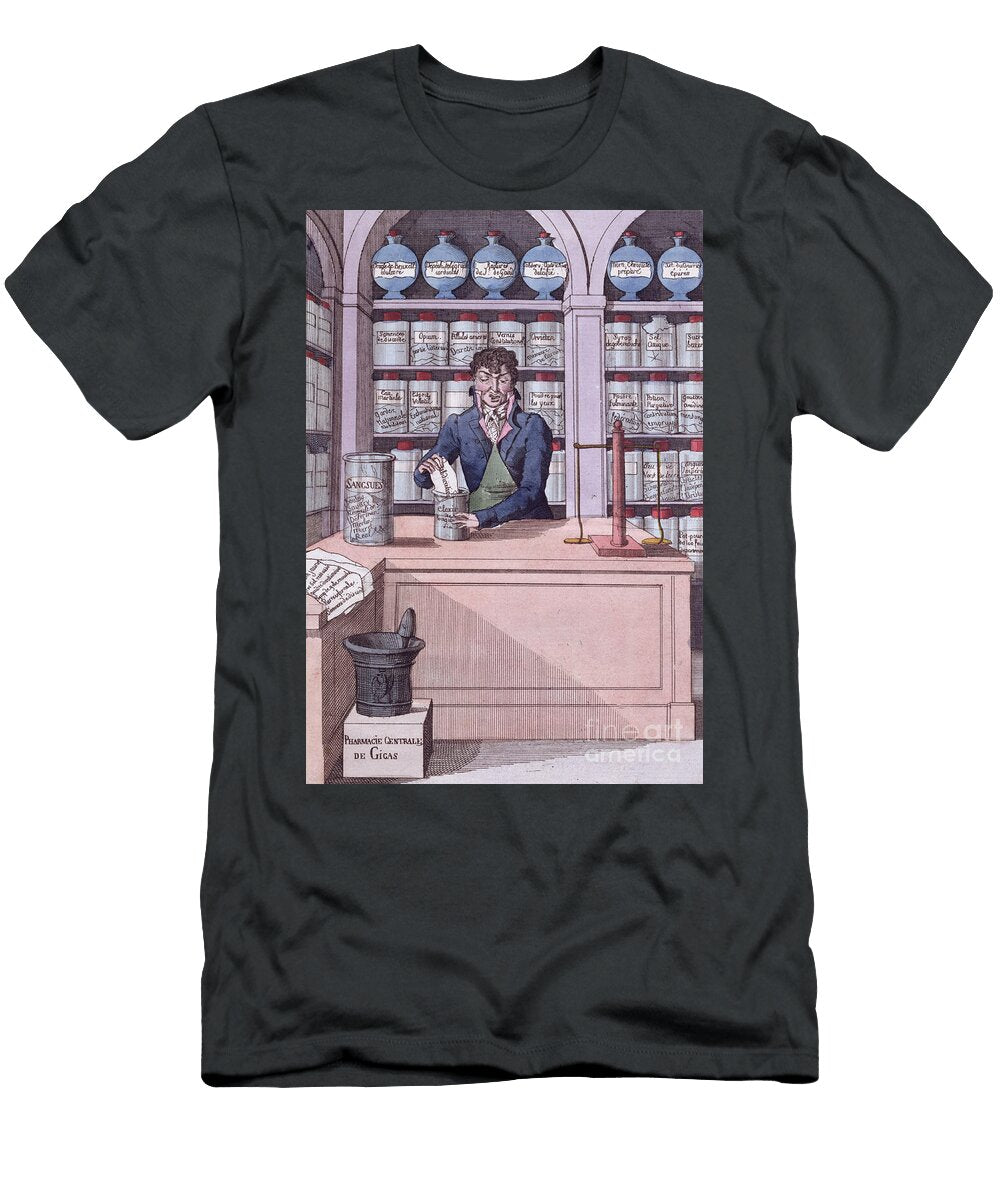 Newspaper Dispensary Under Napoleon Cartoon Depicting the Press Crushed By Napoleon French School T-Shirt
