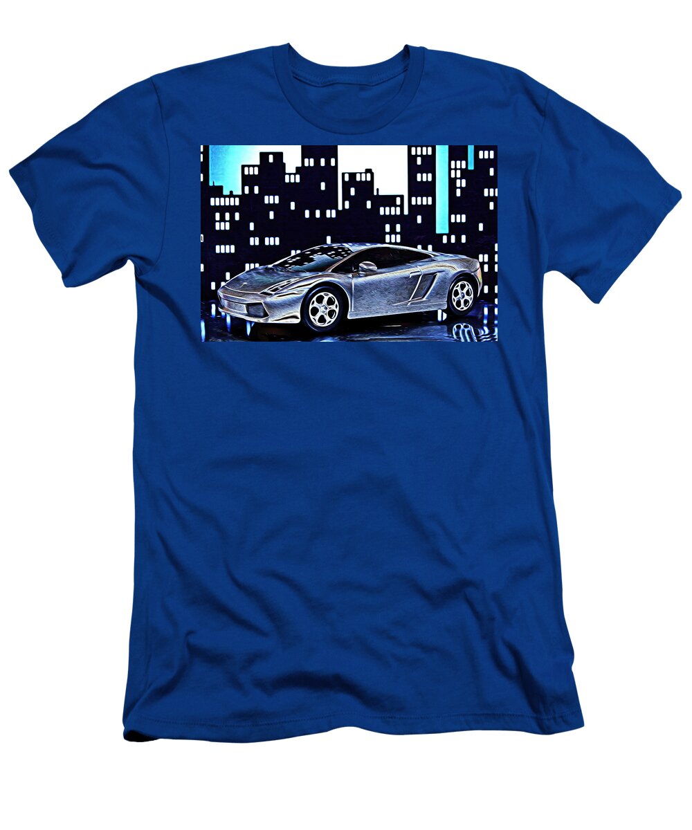 Night Blue and Urban Lambo Jean Louis Glineur Alias Deverviers T-Shirt