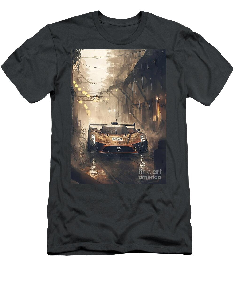 Nissan Concept Car in Rainy City Street Lowell Harann T-Shirt