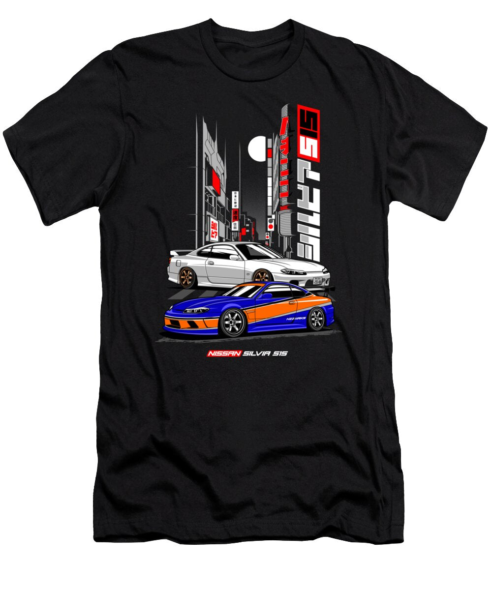 Nissan Silvia S15 Jdm Night Racer Drift Car Clarke Jackson T-Shirt