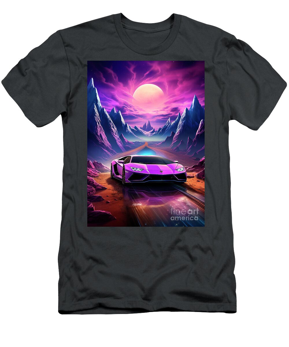 No01274 Lamborghini Diablo Mystic Plum Supercar Beauty Clark Leffler T-Shirt