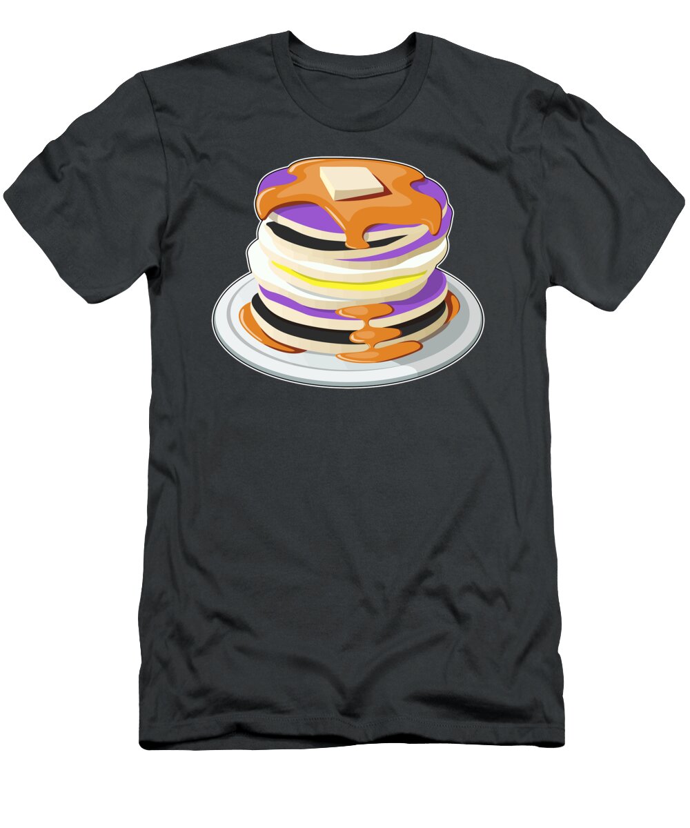 Non Binary Lgbtq Buttermilk Pancakes Gay Pride for Christmas Present Sohaiv Kaela T-Shirt