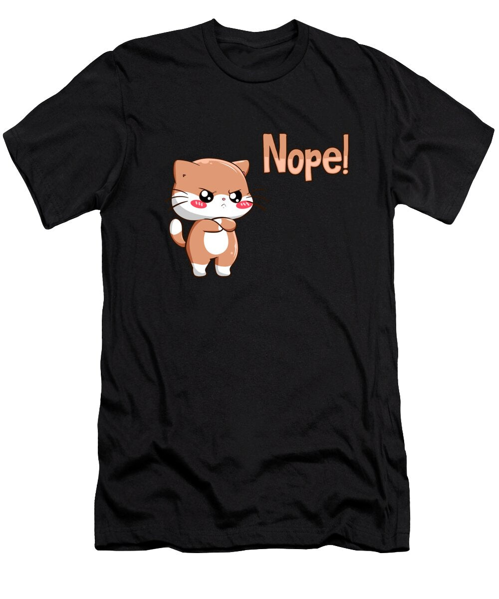 Nope Cat Lovers Cat Girlfriend Cat Daddy Cat Mom Funny Cat Marco Rothe T-Shirt