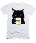 Nope Cat with Coffee Cup Grumpy Colin Stewart T-Shirt