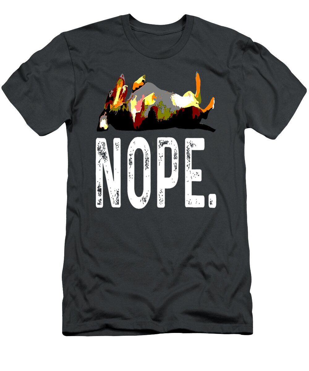 Nope Lazy Dachshund Cornel Romigr T-Shirt