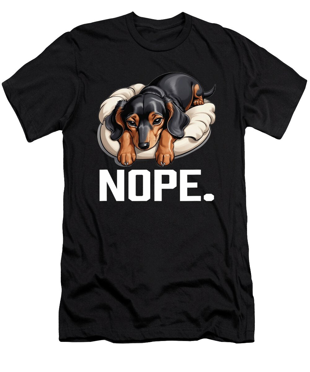 Nope Lazy Dachshund Gift Wiener Dog Sophie Eleanor T-Shirt