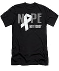 Nope Not Today Lung Cancer White Support Ribbon Dhbubble T-Shirt