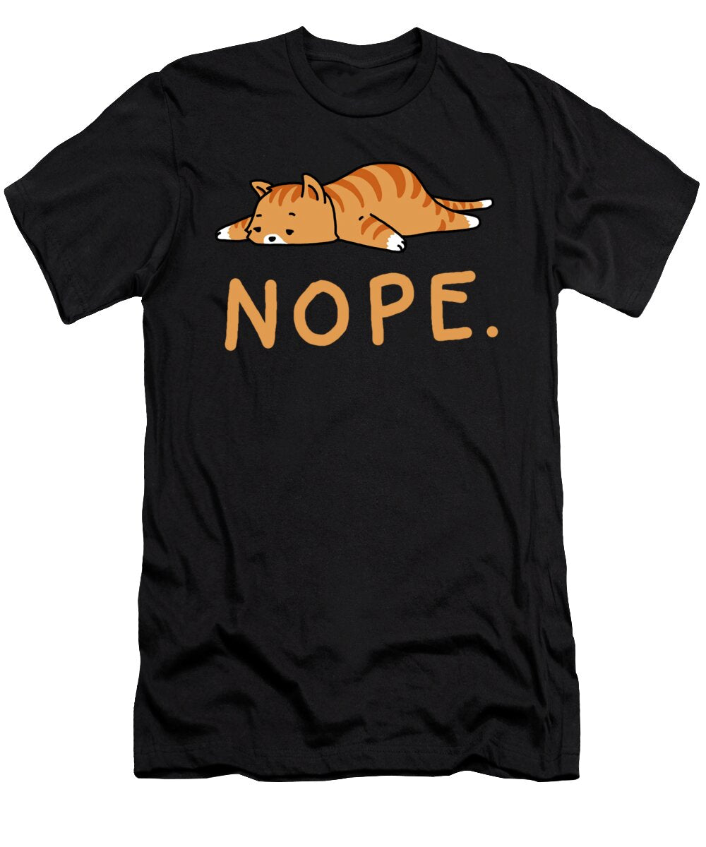 Nope Not Today Funny Lazy Cat Cat Yvonne Alfie T-Shirt