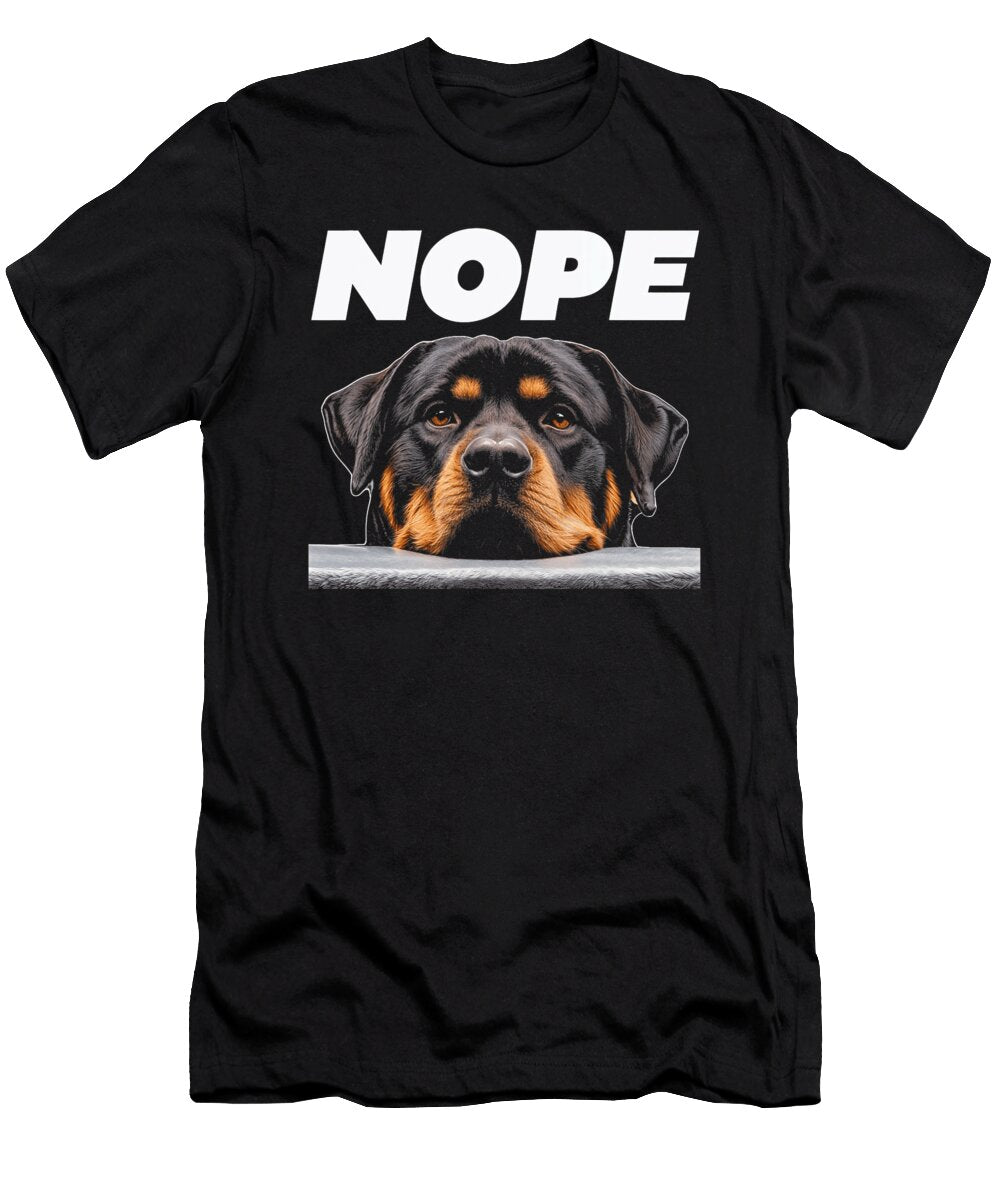 Nope Rottweiler Dog Rottie Face Sarcastic Dog Dh Bubble T-Shirt