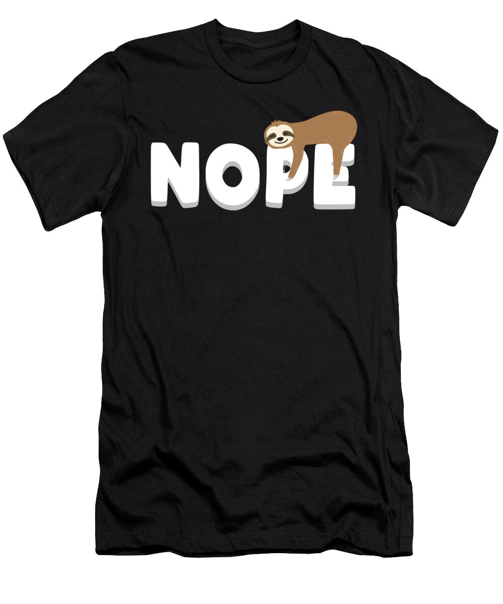 Nope Sloth Lazy Spirit Animal Gift Idea Haselshirt T-Shirt