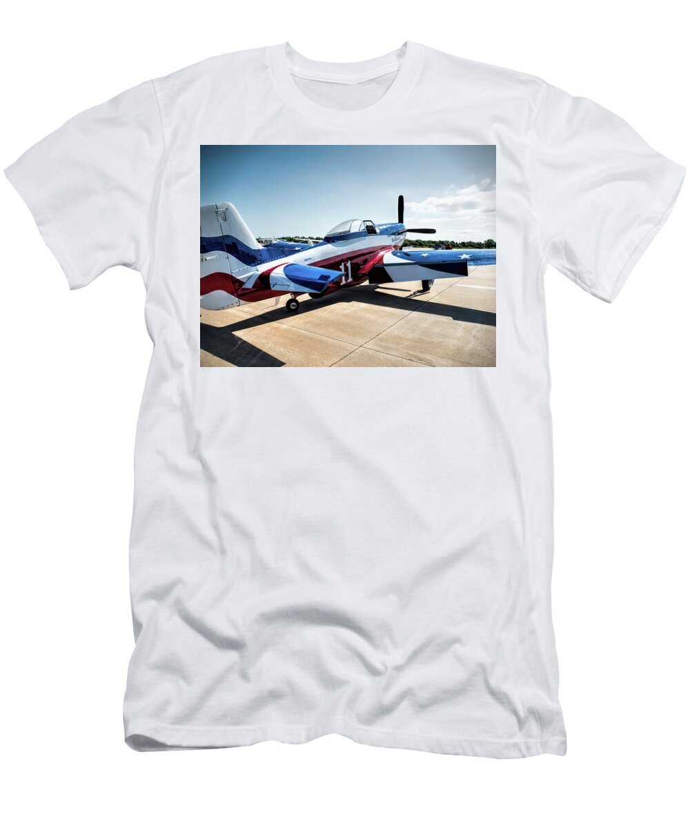 North American P 51 Mustang V4 John Straton T-Shirt