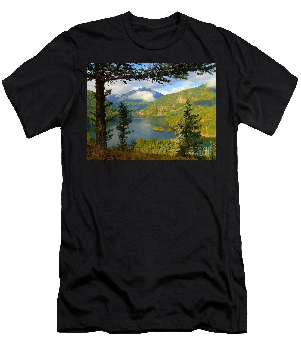 North Cascades National Park Diablo Lake Washington Art Sandi T-Shirt