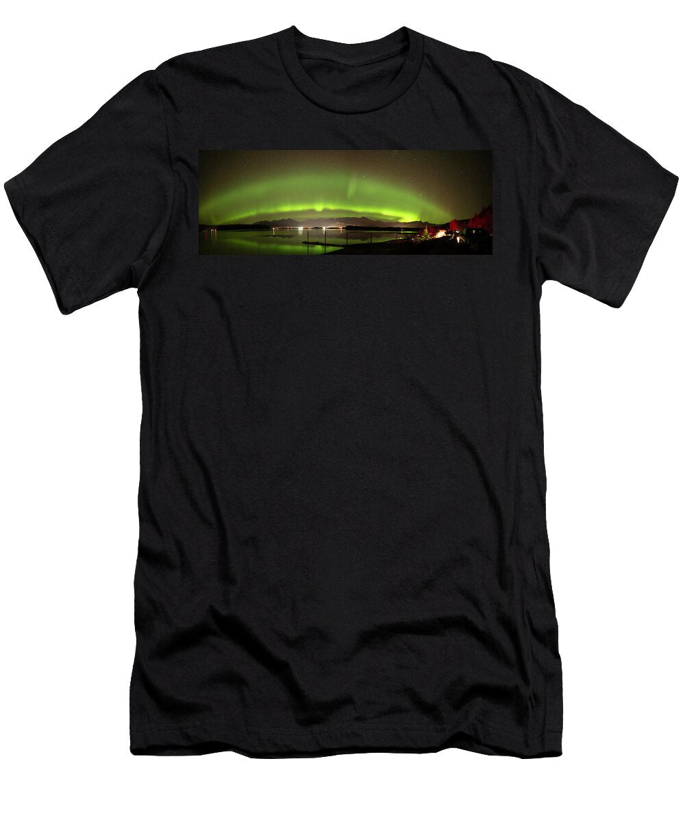 Northern Lights Over Calm Lake David Kirby T-Shirt