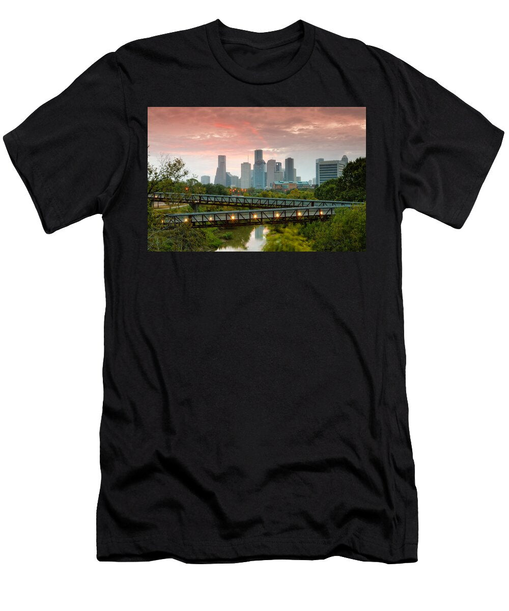 November Sunrise in Downtown Houston Silvio Ligutti T-Shirt