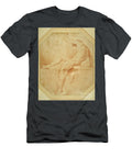Nude Seated and Turning Away Grasping a Staff in His Left Hand Red Chalk on White Paper Carlo Maratti T-Shirt