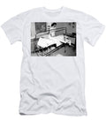Nurse Boy in Hospital Bed Circa 1960 Black White Mark Goebel T-Shirt