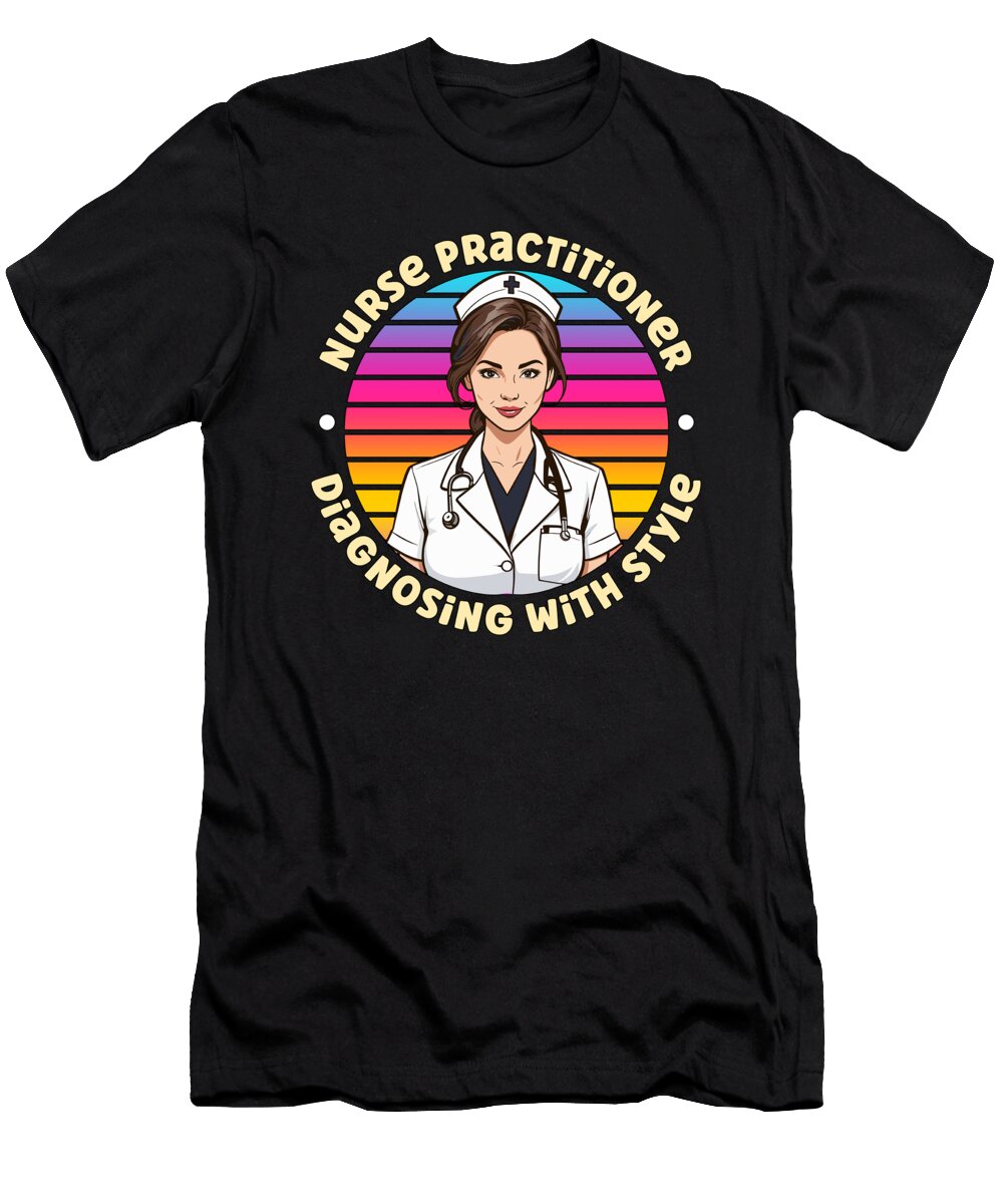 Nurse Practitioner Diagnosing with Style Medical Tshirtconcepts Marvin Poppe T-Shirt