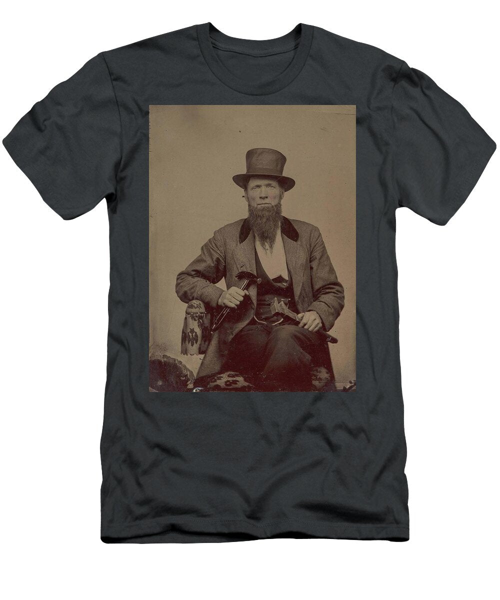 Occupational Portraits 1850 1880 a Man Holding a Hammer and Wrench Artistic Rifki T-Shirt