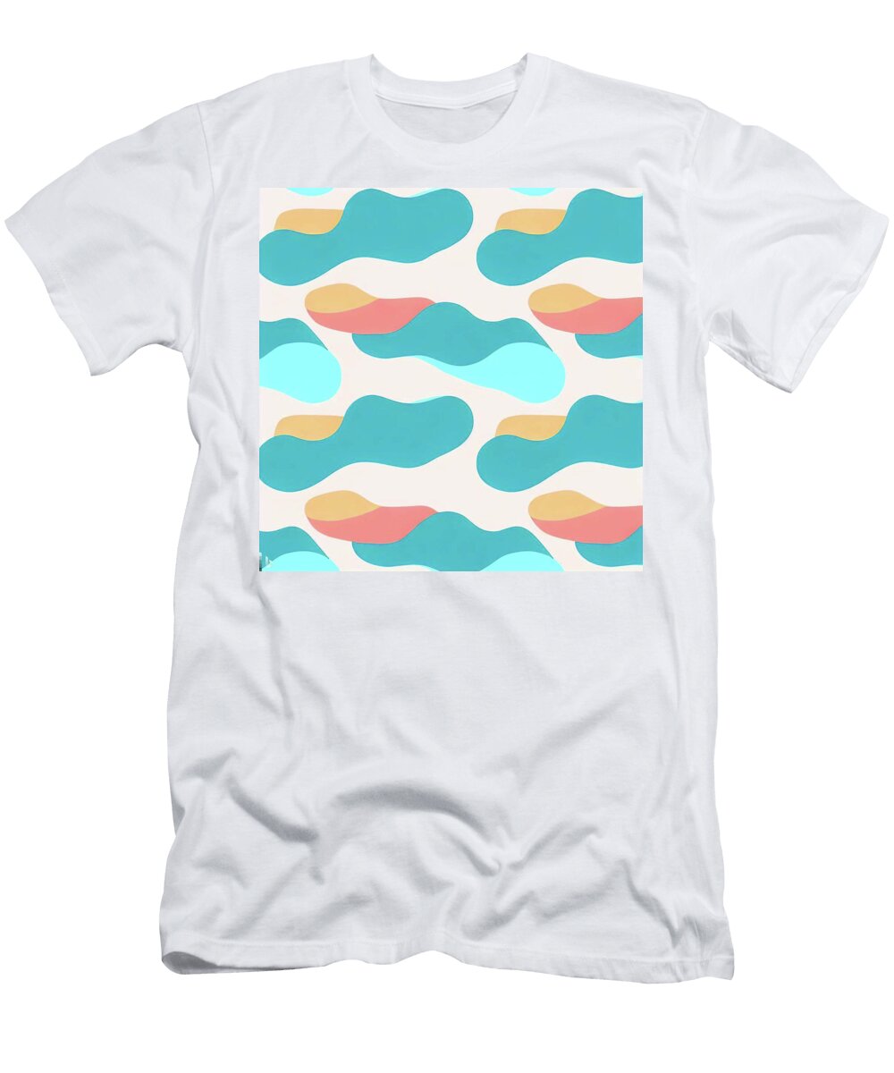 Oceanic Wave Pattern for Ocean Sea Lovers Colorful Haritha Sree T-Shirt
