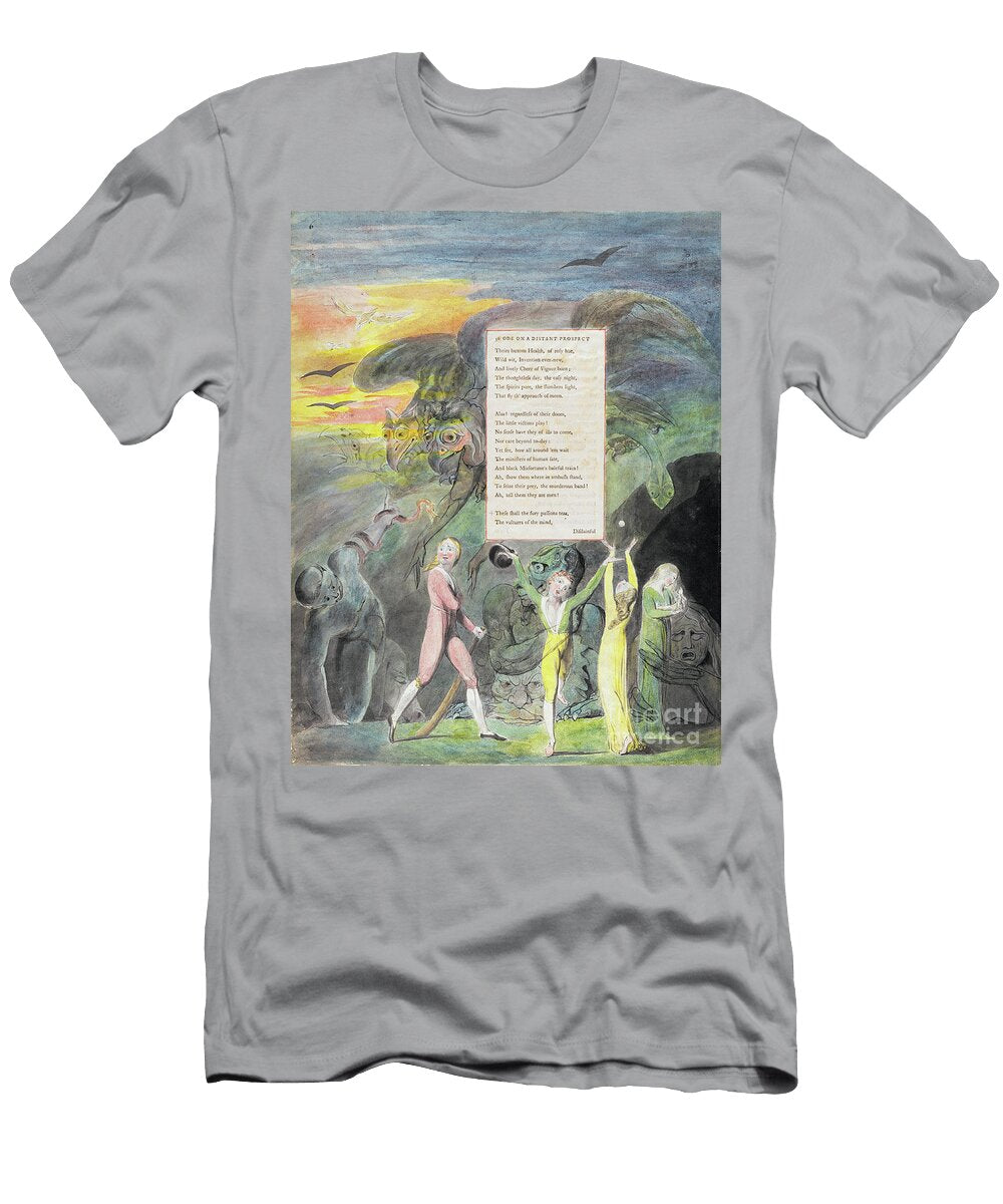 Ode on a Distant Prospect of Eton College From the Poems of Thomas Gray Published in 1797 98 William Blake T-Shirt