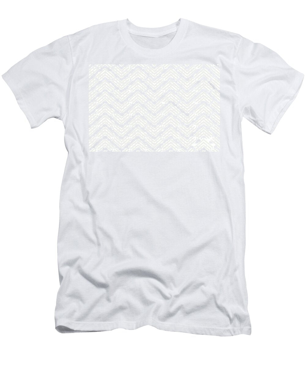 Off White and White Chevron Rhombus Arrow Pattern Pairs Dulux 2022 Popular Colour Cloudy Dreams Petite Pattern Minimal Graphic Designs T-Shirt