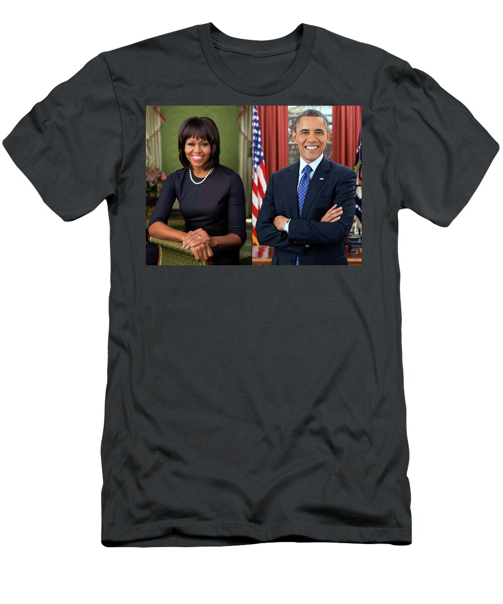 Official Portraits of Barack and Michelle Obama Official White House Photo T-Shirt