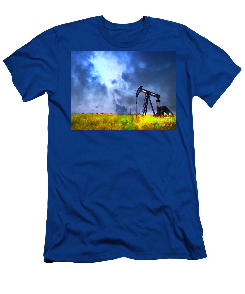 Oil Pump Field Wingsdomain Art and Photography T-Shirt