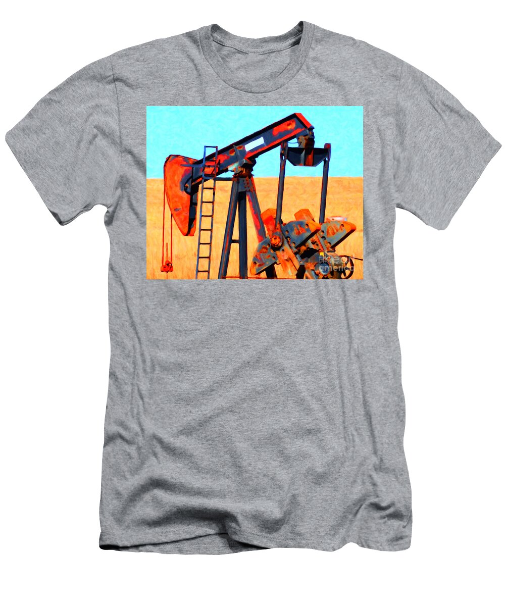 Oil Pump Painterly Wingsdomain Art and Photography T-Shirt