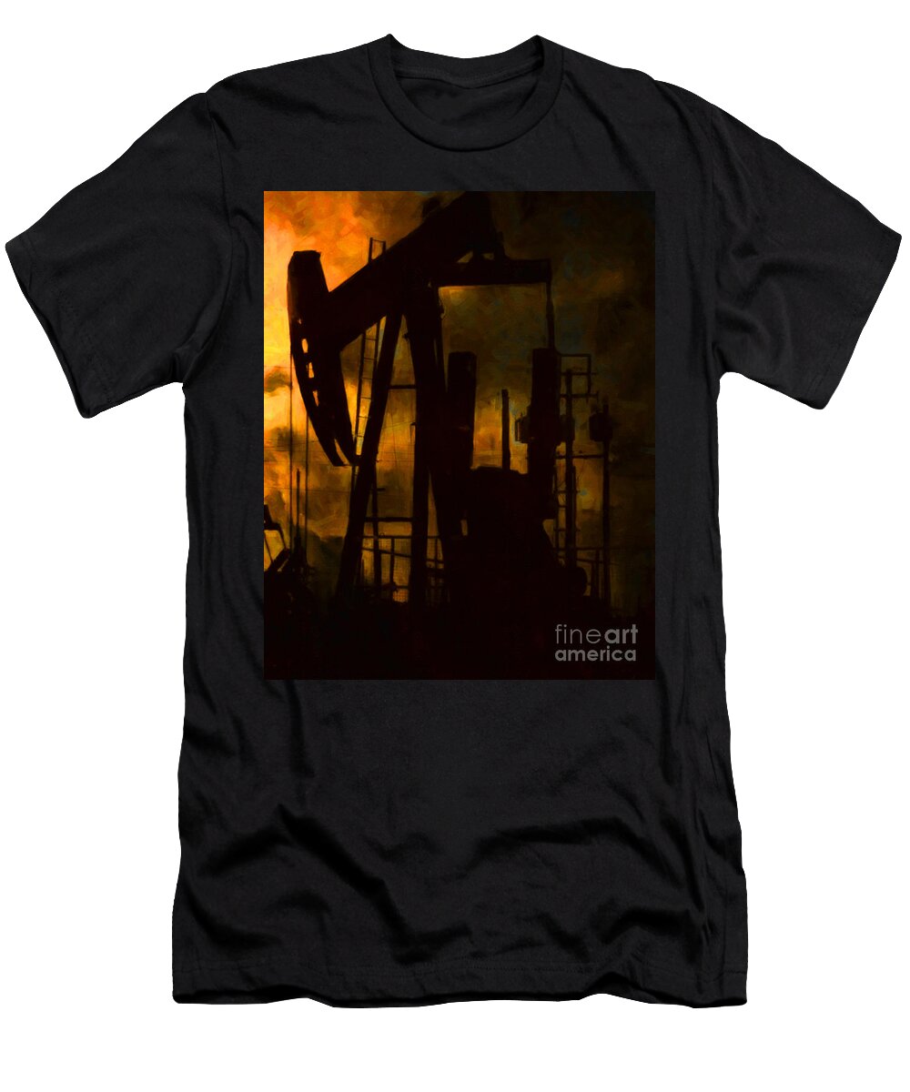 Oil Pumps Vertical Wingsdomain Art and Photography T-Shirt