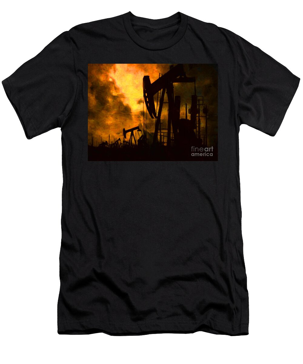 Oil Pumps Wingsdomain Art and Photography T-Shirt