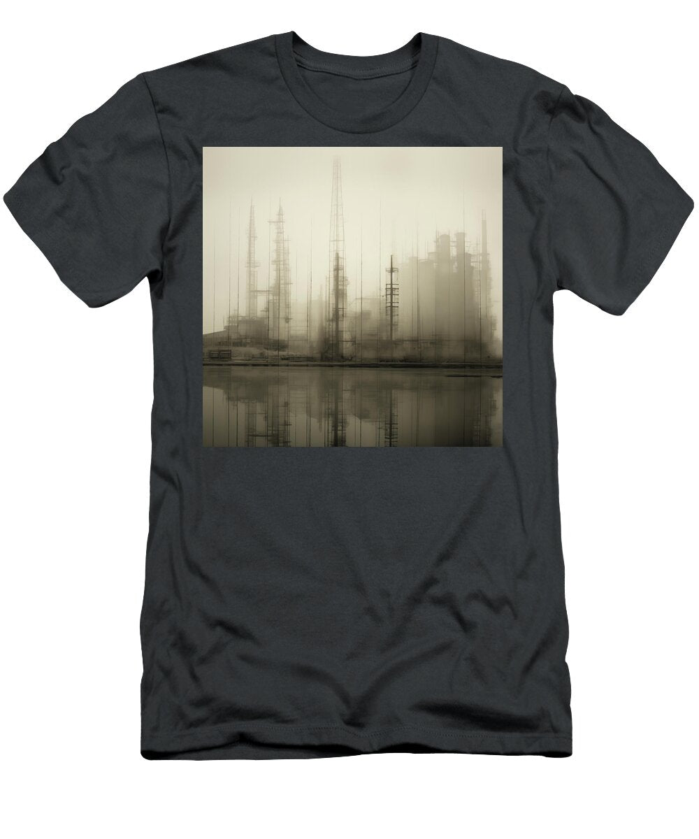 Oil Refinery Reflection in Fog Yo Pedro T-Shirt