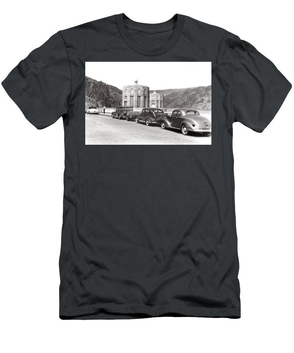 Old Cars Woody At Hover Dam Marilyn Hunt T-Shirt